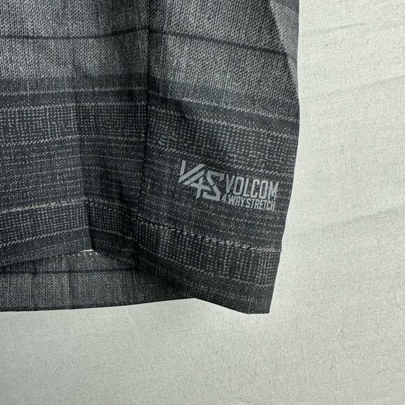 Volcom Men’s 30 Frickin V4S H2chinOs Chino Shorts Stripes Black Gray Stretch - Picture 6 of 7